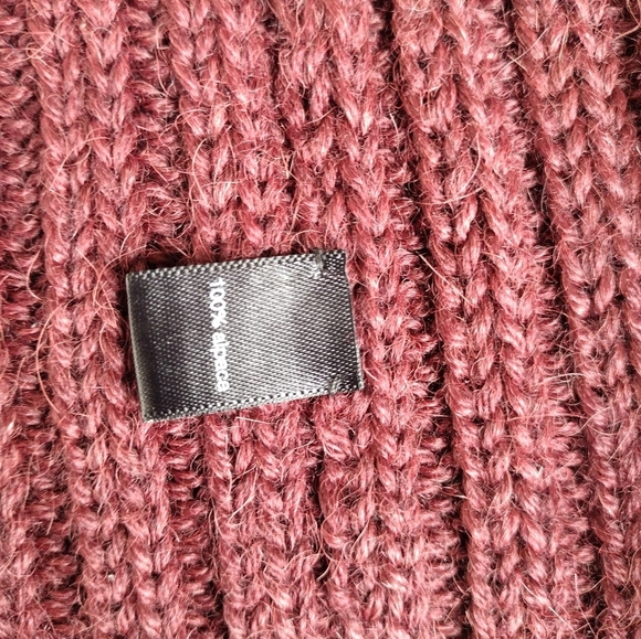 Peruvian Connection Open Front Waterfall Cardigan Size XS Alpaca Maroon Sweater - Picture 5 of 6